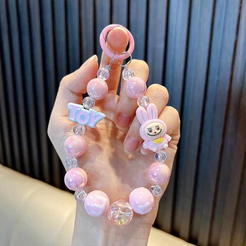 

Cartoon Rabbit Beaded Mobile Phone Chain Keychain Mobile Phone Pendant Pendant Student Reward Small Gift Pendant