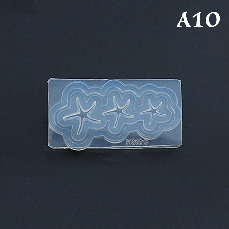 Silikonová forma na modelování nehtů Oceánský styl Mušle Hlemýžď Hvězdice 3D razítkovací destička Šablony na nehty DIY UV gel Manikúrní nástroje Nail Art