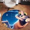 Tom I Jerry (23) Okrągły dywan biurowy Dekoracyjny dywan podłogowy do biura, sypialni, salonu i przestrzeni domowej