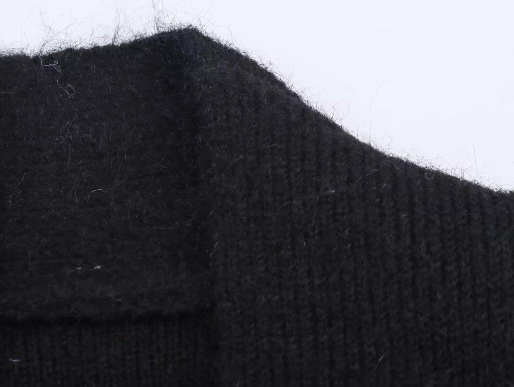 Höst 2025 Dam Retro Randig Stickad Cardigan Trenchcoat