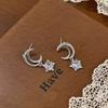 Crystal Butterfly Droplet Earrings Light Luxury Ladies' Ear Accessories Zircon Ear Stud  Wedding