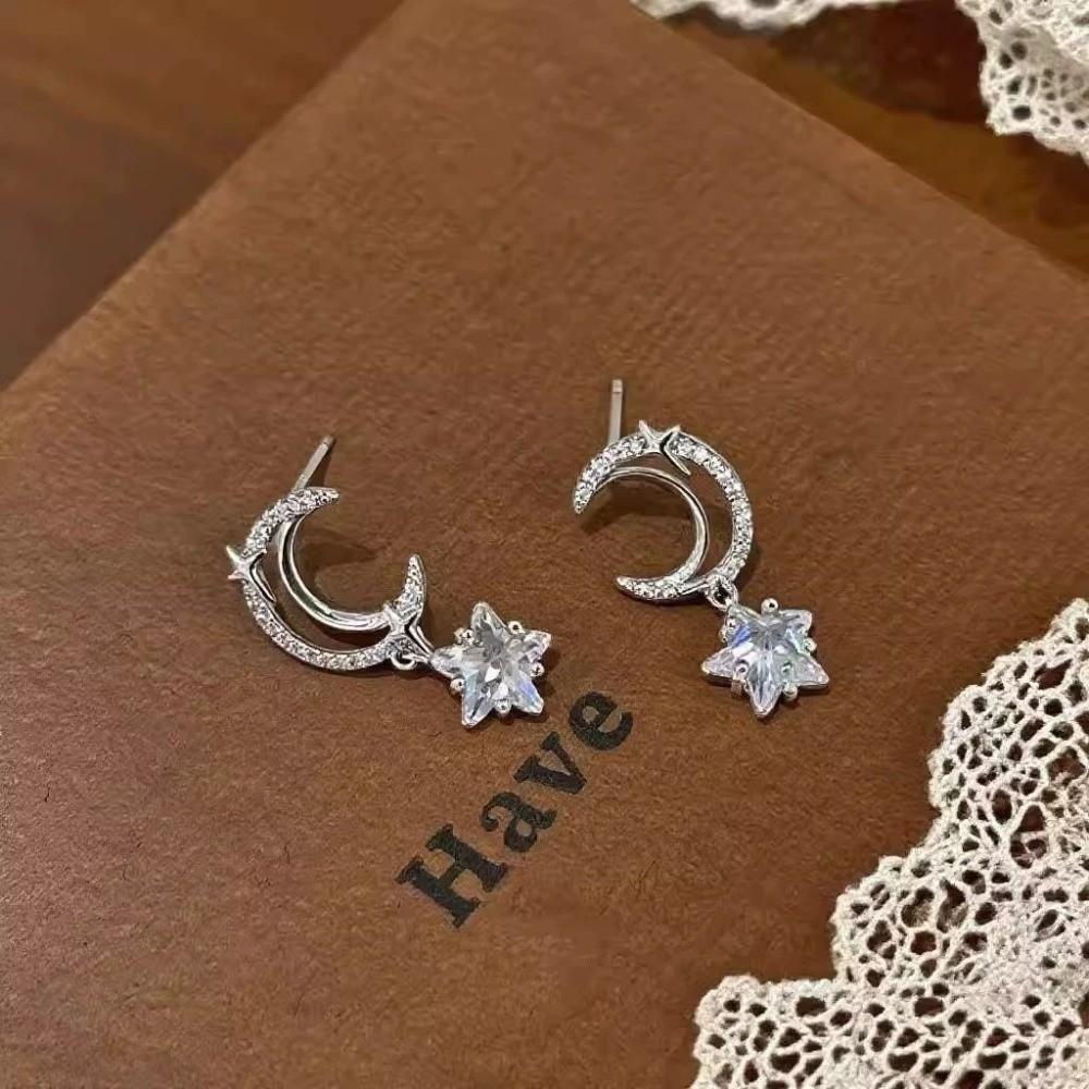 Crystal Butterfly Droplet Earrings Light Luxury Ladies' Ear Accessories Zircon Ear Stud  Wedding