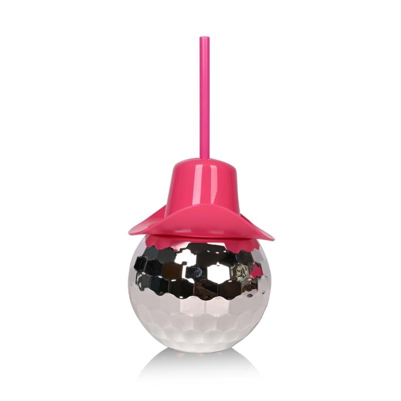 Mirror Discos Balls Cups Cocktails Cup with Straw Discos Party Supplies Wine Cocktails Glass Drinking Syrups Teas Bottle