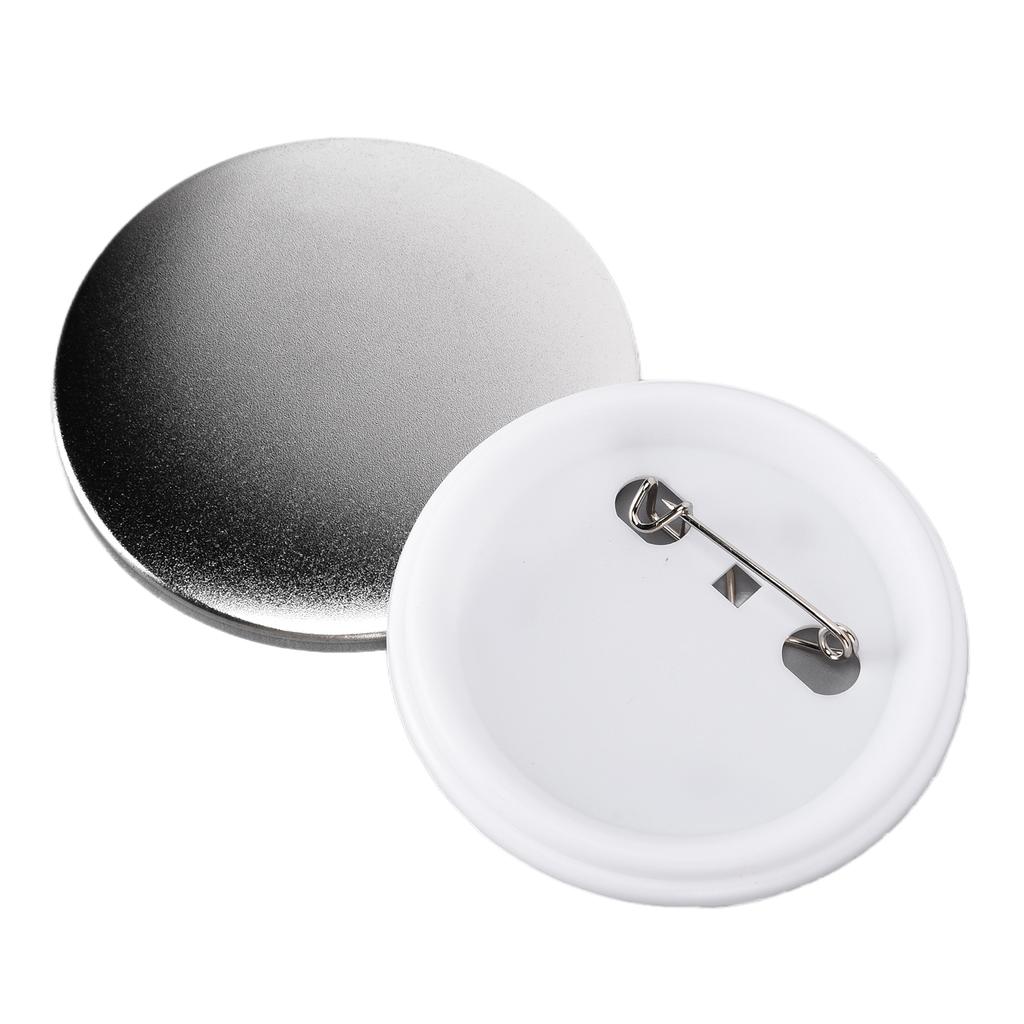 100Pcs Badge Back Cover Tinplate Plastic Base Avoid Rust Firm DIY Badge Tool for Christmas Birthday Gifts58mm 100pcs