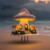 Weather Resistant Garden Art Fairy Hut Whimsical Stake Stake Mushroom Acrylic Yard Flower Bed Ornament Tale Cabin Outdoor for