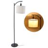 Modern Floor Lamp LED Standing Lamp Fabric Corner Stand Light for Living Room 3000K Warm White