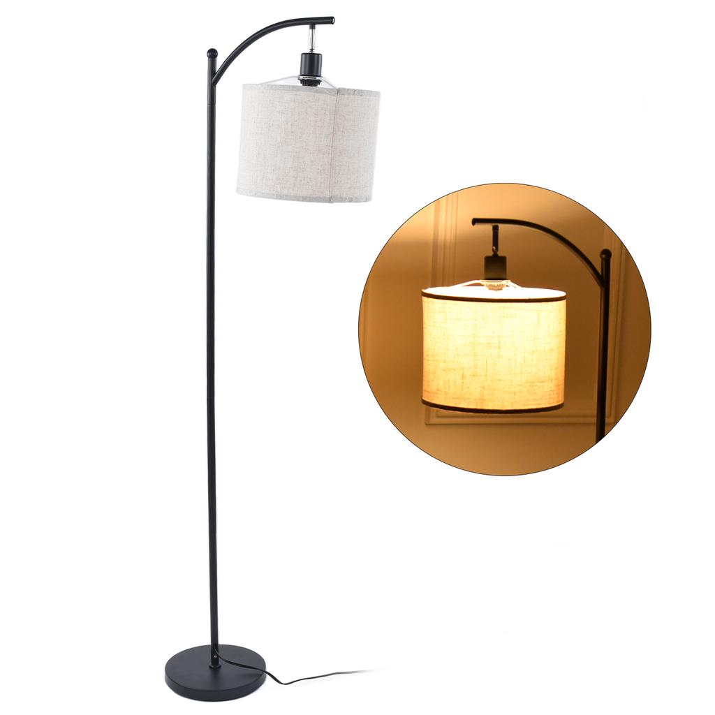 Modern Floor Lamp LED Standing Lamp Fabric Corner Stand Light for Living Room 3000K Warm White