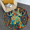 Animal Circular Rug - Office Decorative Carpet For Living Room Bedroom Door Mat Floor Rug Computer Chair Area Rug
