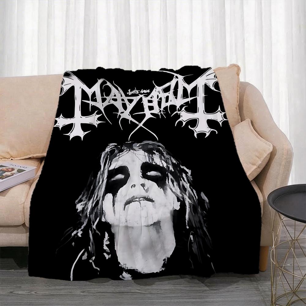 Band M-Mayhem Throw Lightweight 240g Flannel Blanket Soft Skin-friendly for Summer Cooling