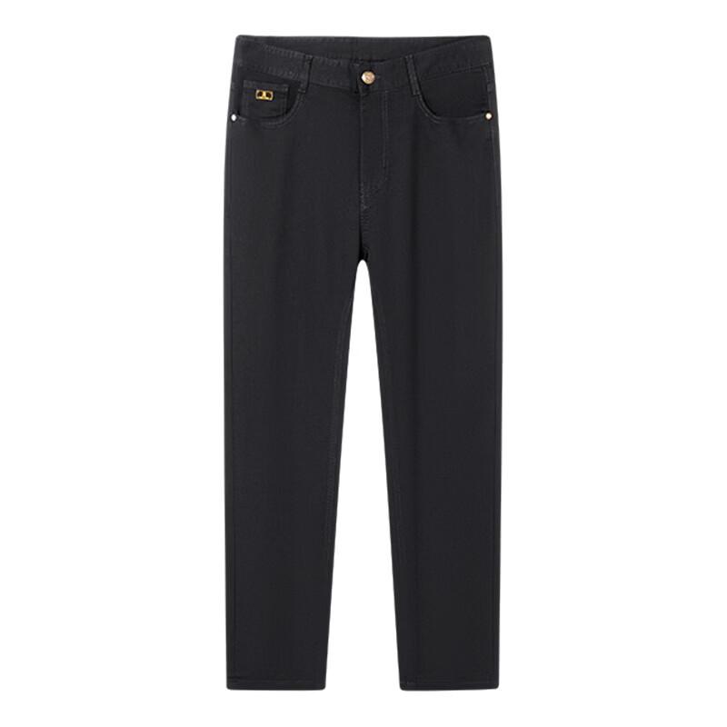 MONTAGUT Men's Comfort Stretch Black Denim Jeans
