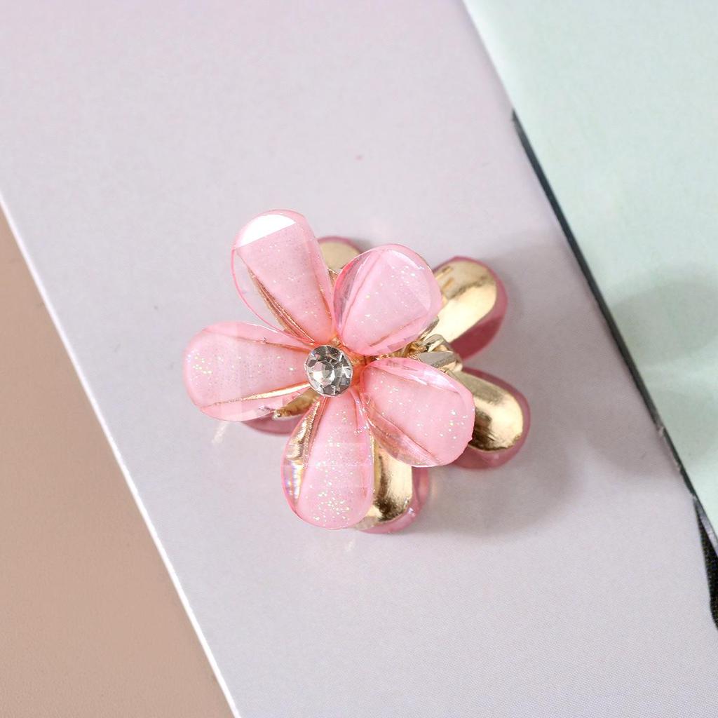Korean Cute Pearl Floral Cat's Eye Hair Claw Clip