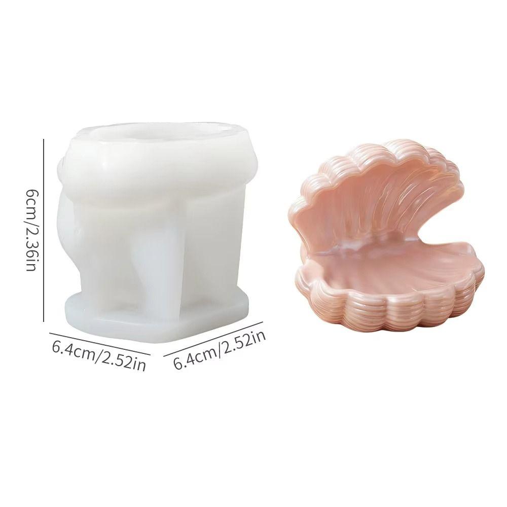 Multi-Functional Seashell Shape Gypsum Mold Scallop Candlestick Plaster Molds  DIY Crafts