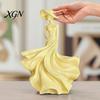 Modern Desk Accessories Woman Statue, Resin Art Sculpture for Living Room Mantel Shelf Decor, Female Housewarming Gifts New Home Figurine, Wide