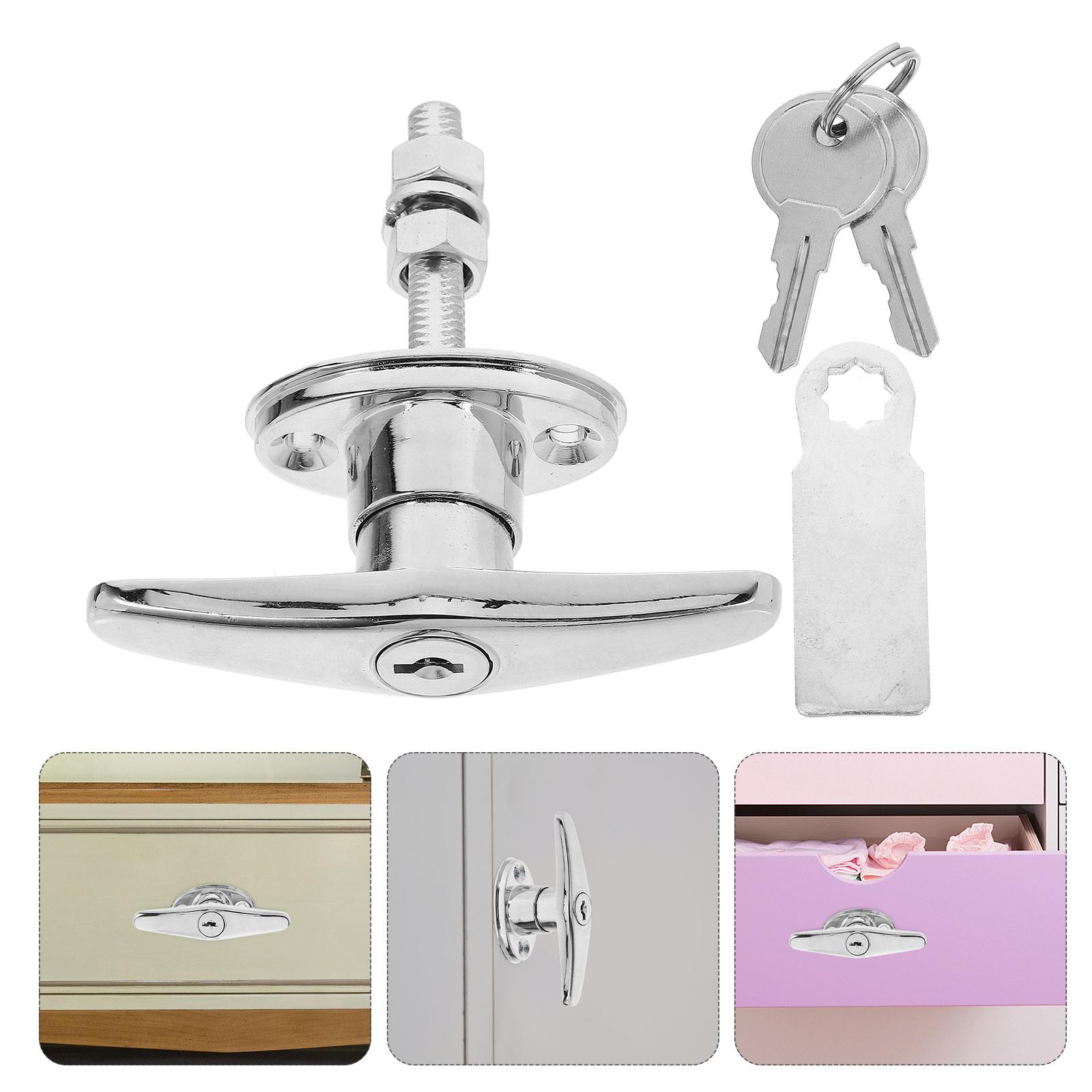 

T Shaped Heavy Duty Metal Door Lock Set For Barn Garage Door Handle Replacement Garage Gate Shed Outdoor Security Handle Lock China Mainland