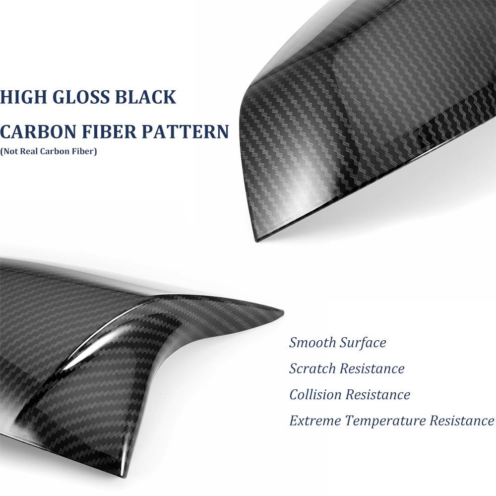 BMW Series X1/F20/F22/F30/F32 Carbon Fiber Pattern ABS Horn Style Rearview Mirror Shell