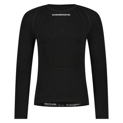XS Estimated Vertex Langarm-Basisschicht Schwarz [SHIMANO] (Europäische Größe) Höhe 157-167cm