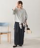 Corduroy wide pants navy S