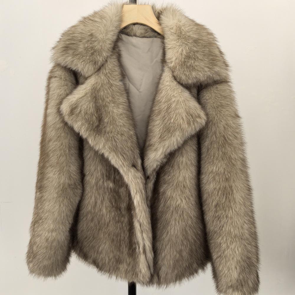 

Co Fox Fur and Fur Integrated with A Youthful Temperament Medium To Long Environmentally Friendly Fur Coat for Women L