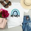 Mama Print Women White T Shirt Mom Life Casual Harajuku Graphic T Shirts Aesthetic Short