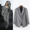 Damenblazer im europäischen und amerikanischen Stil - Reverskragen, Ein-Knopf-Verschluss, Mittellang, Slim Fit, Perfekt für den Arbeitsweg.