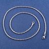 Catena Sottile a Cavo per Collana sul Collo Acciaio Inossidabile 316L per Donne Uomini Colore Argento Choker Gioielli Accessori Impermeabili