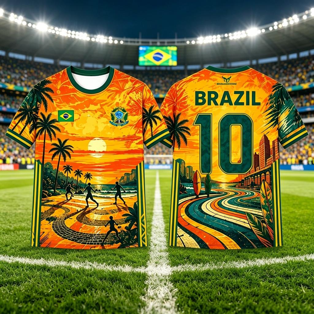 Brazil Shirt Flag Printed Jersey Men Women Jesus Graphic 3D Print Football T-shirt Quick Dry Brazilian Shirt Selection 2026 Top
