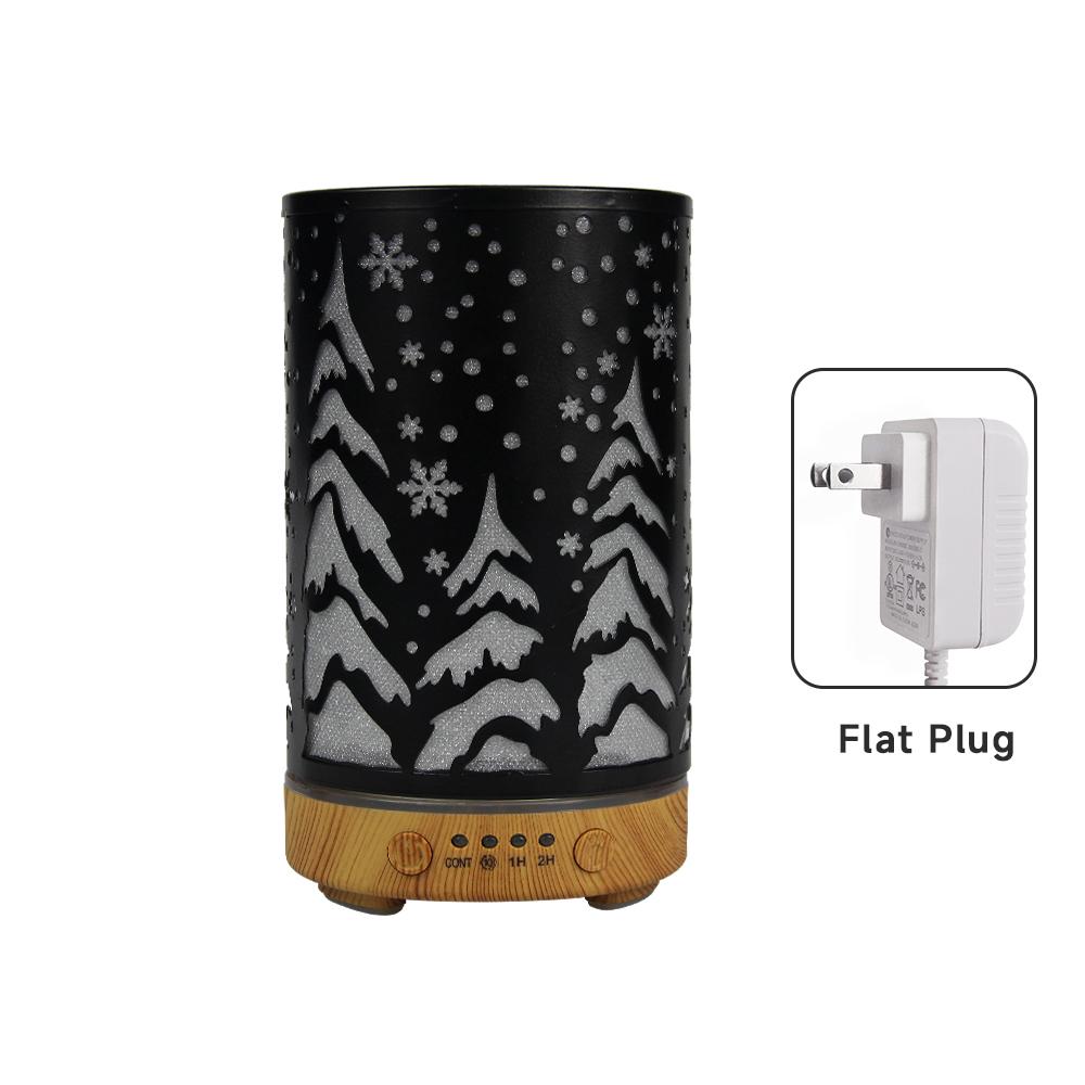 Ultrasonic Air Humidifier 100ml Timing Function Aroma Diffuser Hollowed-out Tree Humidifier Room Scent Diffuser with LED Lights