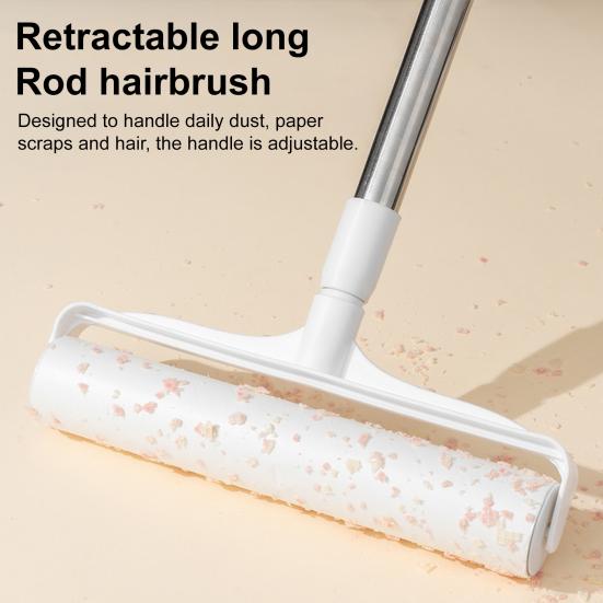 Hair Sticker with Retractable Handle Adhesive Rollers Lightweight Fluff Rolls Sticky Rollers Sofa Bed Lint Roller