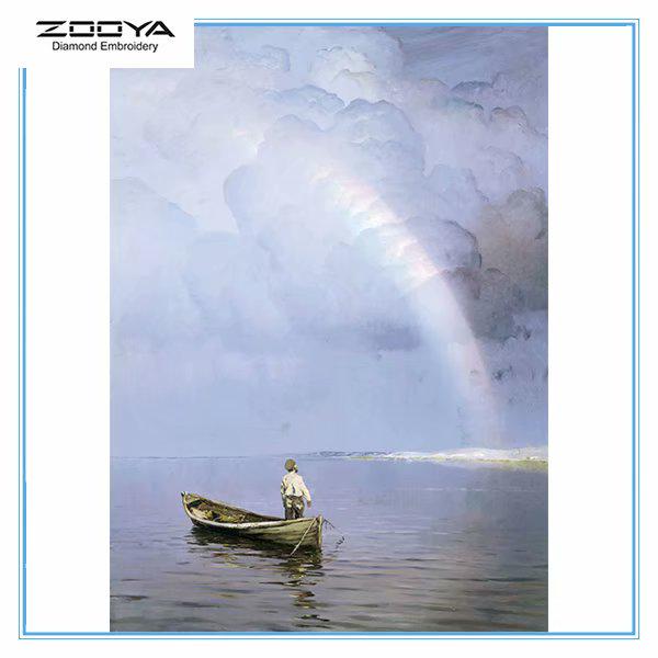 

ЗООЯ DIY Полный Круглый Алмазная картина Радуга Вышивка Алмазная мозаика Вышивка крестом Домашний декор