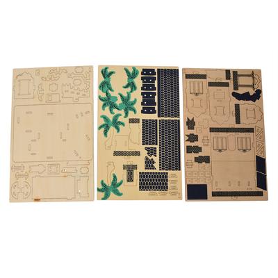 Holz 3D Puzzle Villa Gebäude Haus Modell Puzzle Spielzeug für Kind Kind Lernspielzeug