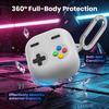 Retro Game Silicone Case for Galaxy Buds4 Buds4 Pro Shockproof Cover with Carabiner
