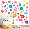 1 Stück Cartoon Bunte Blumen Wandaufkleber für Autoglas Babyzimmer Wanddekalogue Wohnzimmer Kinder Heimdekor Schlafzimmer Dekoration