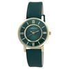 Women's Watch - Adrina AR0034 - Gold-tone Case 32 Mm - Green Dial - 16 Mm Faux Leather Strap