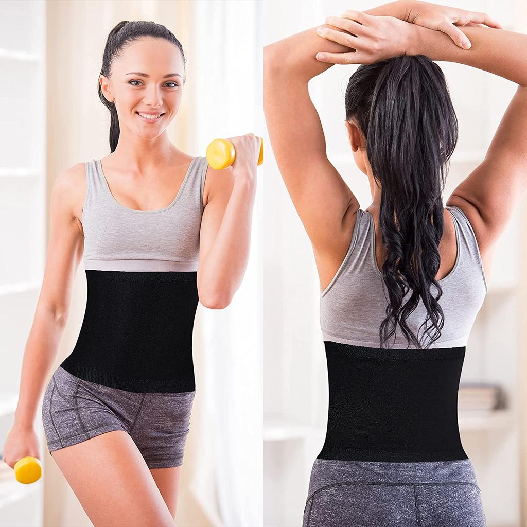 Woman Fitness Waist Trimmer for Sweat Wrap Sweat Waist Trainer Sweat Tummy Add Heat Workout Belt Stomach Wraps for Bodybuilding
