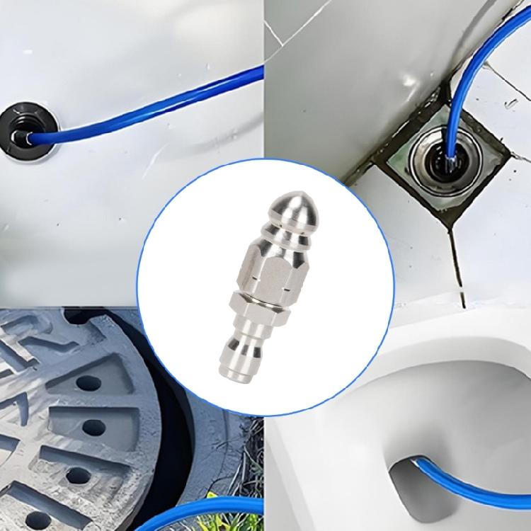 Strong Metal Pipe Cleaning Nozzle 1/4 Inch Thread Designs High Pressure Water Jet Nozzle Upgrades for Debris Removal