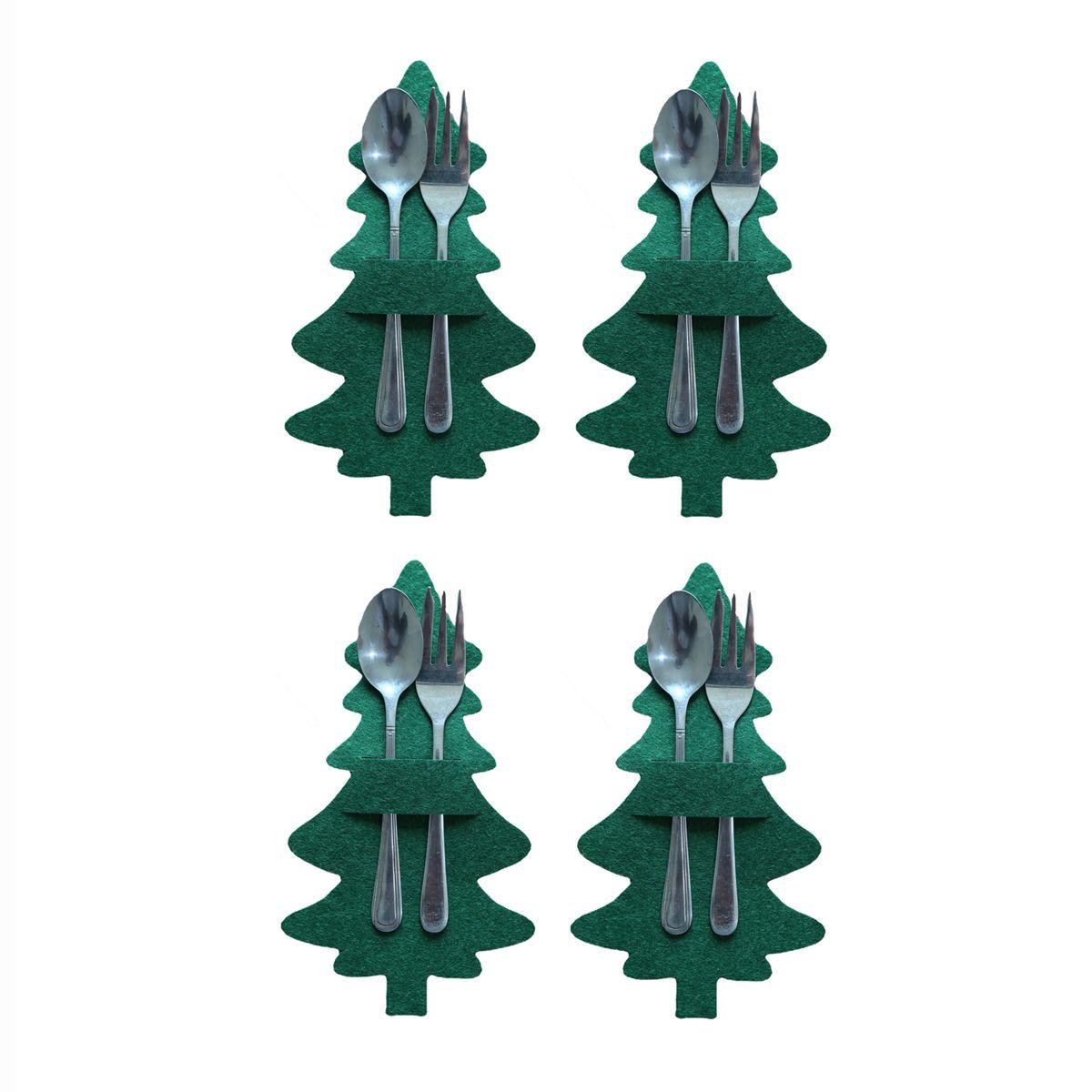 

Карманная сумка для столовых приборов для рождественской елки, украшения для стола, органайзер для посуды, рождественский нож, держатель для вилки 9