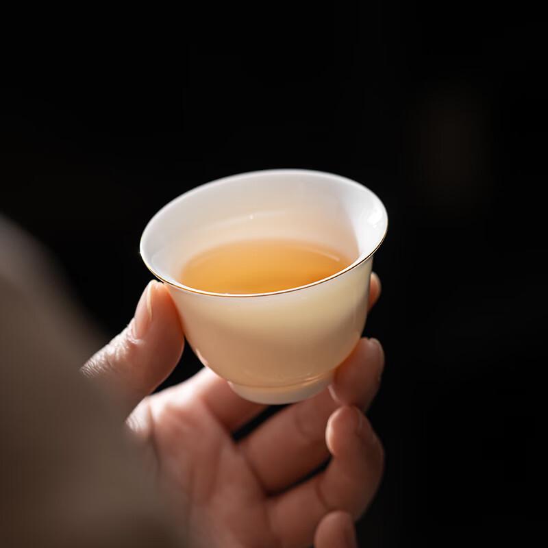 Sushic Ceramic Gilded Sancai Gaiwan Tea Set