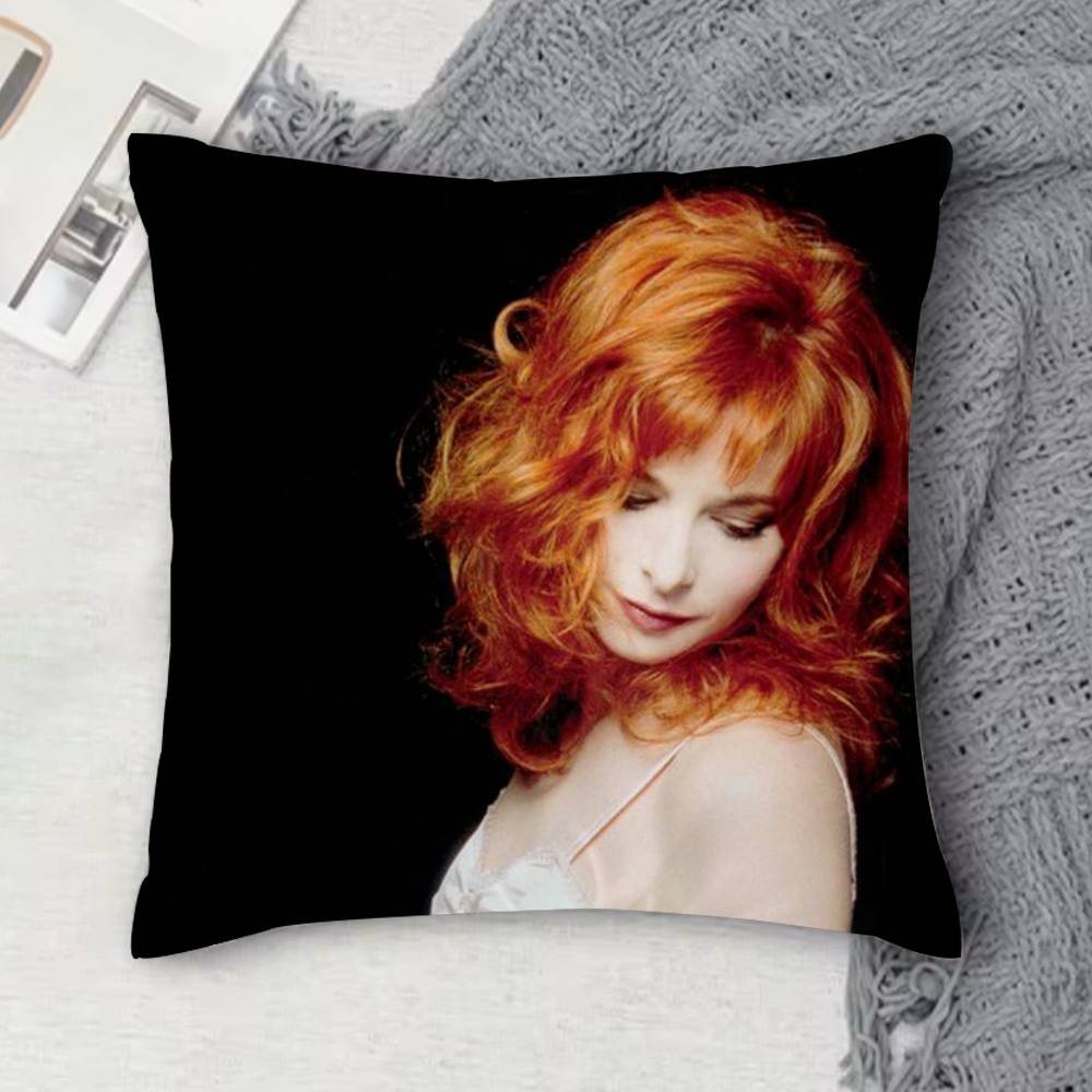 

MMylene Farmer Doublesided Printed Square Decorative Cushion Cover for Sofa Living Room Home Decor 30x30 cm