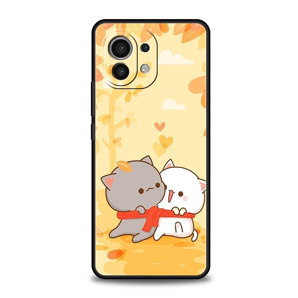 Peach And Goma Cat Phone Case for Xiaomi Poco C51 F3 X3 X4 GT NFC M3 M4 M5 Mi 13 12 11 Ultra 12T Pro Lite 5G Silicone Cover Bags