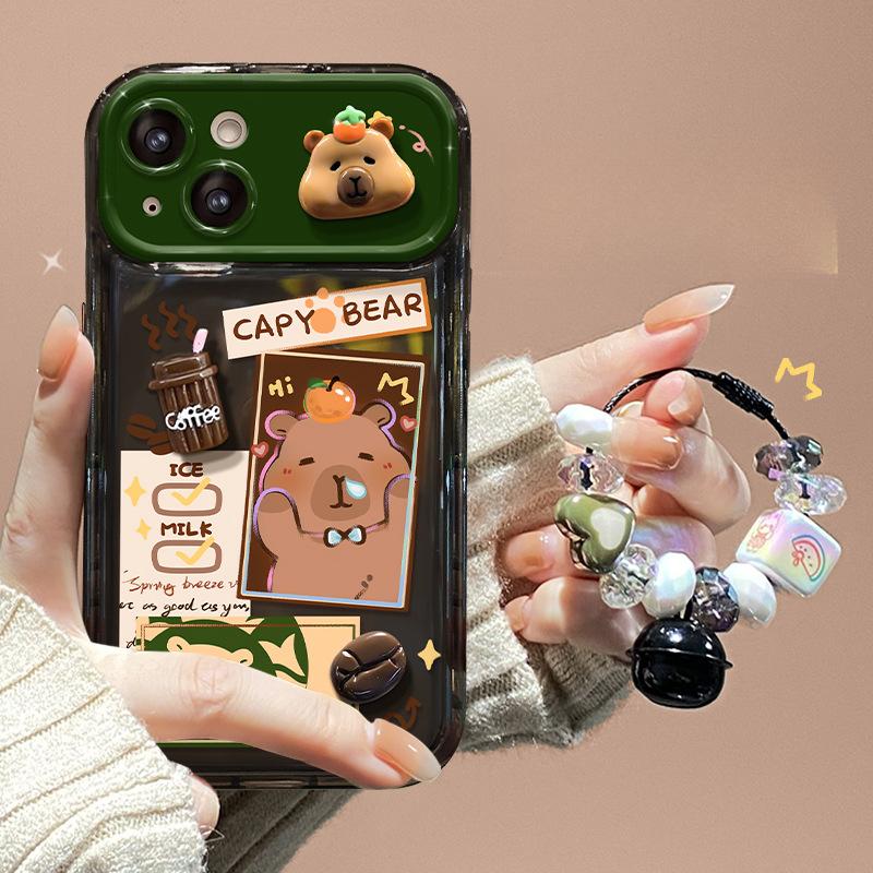 Capybara Puppenanhänger Geeignet für Apple 15 Handyhülle Iphone14/13pro Klappspiegel Xs Silikon