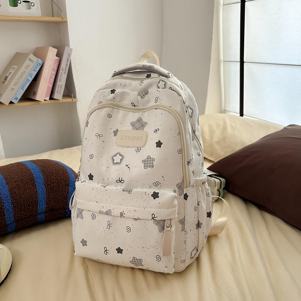 Schoolbag large-capacity printed star student schoolbag junior high school female fourth, fifth and sixth grade backpack high value backpack female 