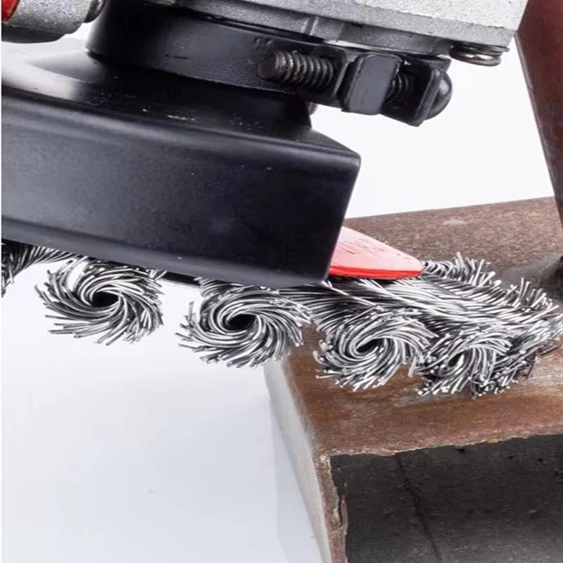 75/100mm M14 Steel Wire Cup Brush Powerful Paint Removal Rotary Tool Twisted Steel Wire Wheel Abrasive For Angle Grinder Debu