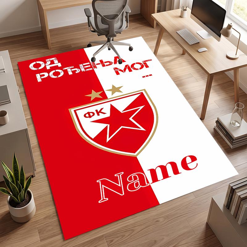SLAVIA PRAGUE (1) Personalized Name Office Carpet Stylish Decor for Living Room Bedroom Kitchen