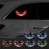 Solar Powered Wireless Devil Eye Car LED Neon Light Demon Face Atmosphere Lamp Flashing Warning Strobe Car Accessories