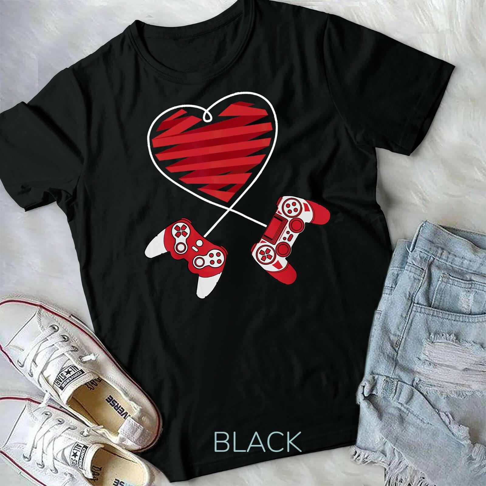 Valentines Day Gamer Shirt Controller Kids Boys Valentine Unisex T-shirt XL