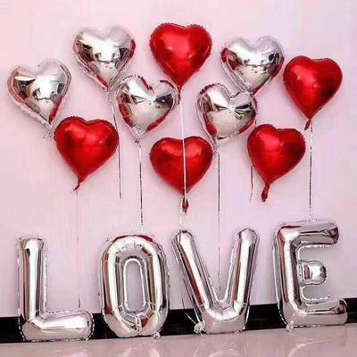 30-inch Romantic English Letter Balloons for Valentine's Day, Proposals, and Surprise Parties