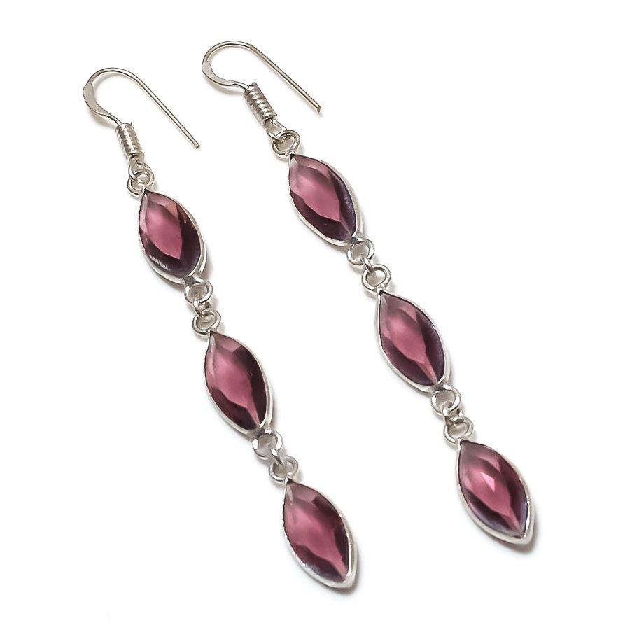 

Natural Amethyst Gemstone 925 Sterling Silver Jewelry Earring 3.27 t6F20