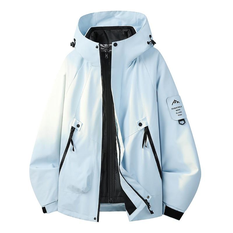 3-in-1 Detachable Windproof Waterproof Hiking Jacket Men Women Outdoor Camping Trekking Fall Winter