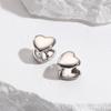 Stylish Double-Sided Heart Earrings Ear Cuffs - Non-Fading Copper Jewelry for Women