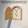 No-Drill Snap-Fit Outlet Cover Plate Suitable for Living Room, Bedroom,Wood Switch Plate with Cover, Push-to-Fit Installation, Space-Saving Panel Box